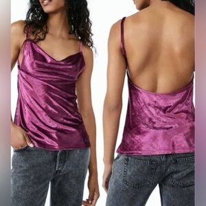 Free People Velvet Camisole Fig Jam.